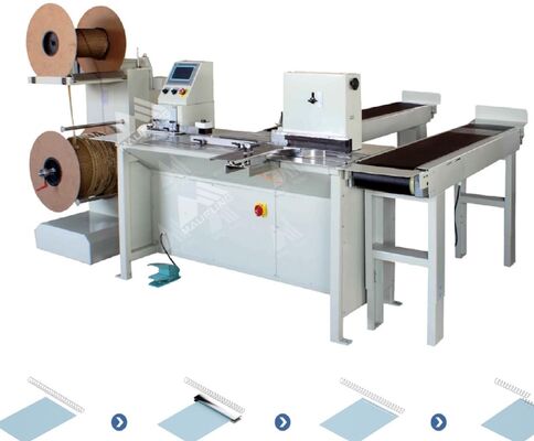 সিই টুইন কয়েল ২৫ পিস/মিনিট ৩৬০মিমি স্পাইরাল বুক বাইন্ডিং মেশিন এমএফ-এসডিএম৩৬০